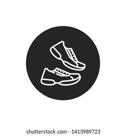 Running shoes vector icon isolated on white background