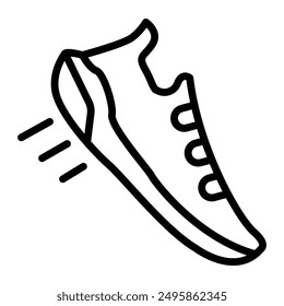 Running Shoes Vector Line Icon Design