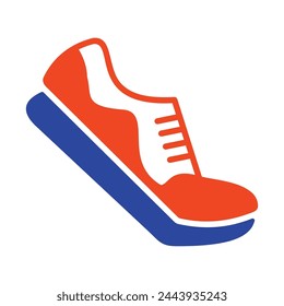 Running shoes vector solid icon. Fitness, sport and gym sign. Graph symbol for fitness and weight loss web site and apps design, logo, app, UI