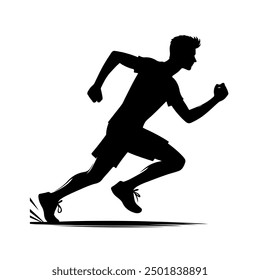 Running silhouette eps vector art