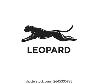 running silhouette wild cat leopard puma cheetah panther logo icon symbol design template illustration inspiration