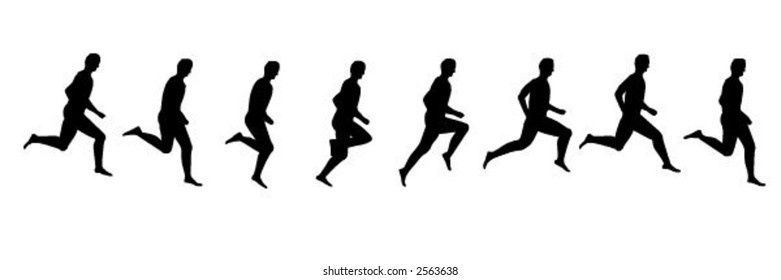 running silhouettes