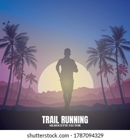 Running silhouettes, Sport and activity background,Vector illustration.