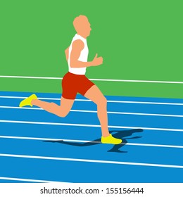 Running silhouettes. Vector illustration.
