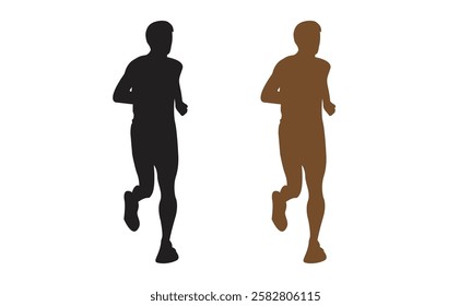 Running silhouettes Vector illustration vector