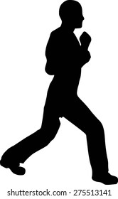 Running silhouettes. Vector illustration.