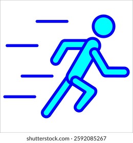 Running Simple Icon Vector Illustration Concept