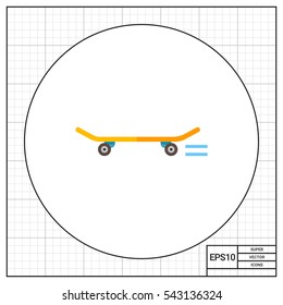 Running Skateboard Icon