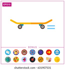 Running Skateboard Icon