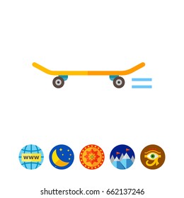 Running Skateboard Icon