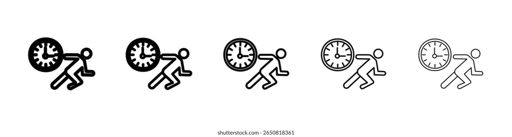 running Speed icon isolated vector on white background set