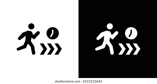 running Speed icon logo set vector