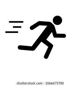 Running with speed. vector illustration on white background
