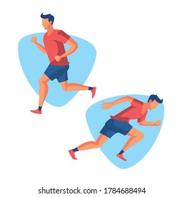 running sport athlete player vector
