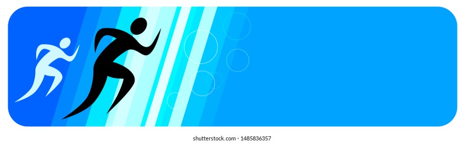 Running sport banner vector illustration