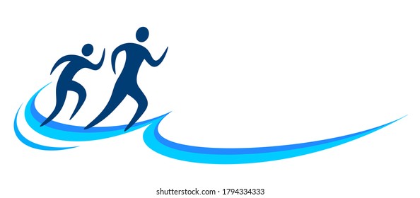 Running sport design logo in vector quality.