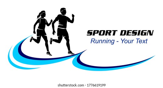 Running sport graphic in vector quality.