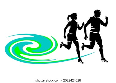 Running sport graphic in vector quality.