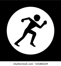 running  sport icon illustration design