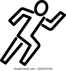 diseño vectorial de icono de deporte en marcha