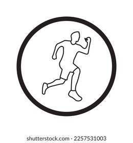 running sport icon vector illustration symbol design