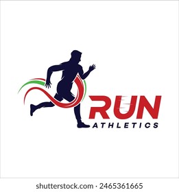 running sport logo vector template illustration design