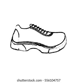 Running sport sneaker icon vector illustration graphic design