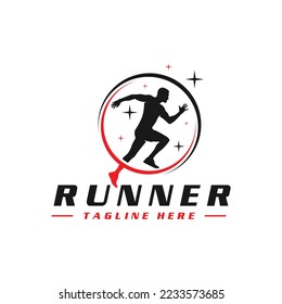 running sport vector illustration logo design