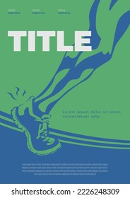 Running Sports minimal Retro Poster