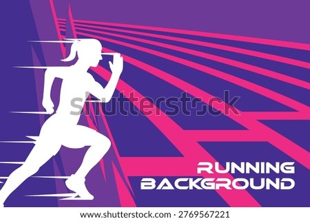 Running Sporty Abstract Background Template Vibrant Colored Vector