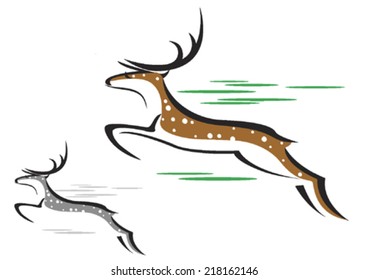 Running Spotted Deer