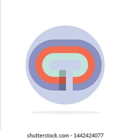 Running, Stadium, Surface, Track Abstract Circle Background Flat color Icon
