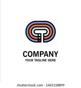 Running, Stadium, Surface, Track Business Logo Template. Flat Color. Vector Icon Template background