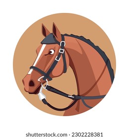 Running stallion symbolizes speed and competition icon isolated