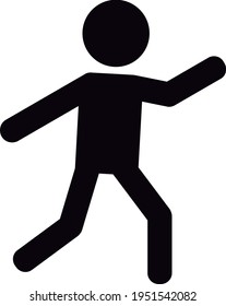 running stickman illustration vector eps 10