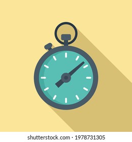 Running stopwatch icon. Flat illustration of Running stopwatch vector icon for web design