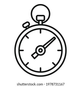 Running stopwatch icon. Outline Running stopwatch vector icon for web design isolated on white background