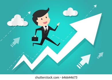 Running to success. Business concept