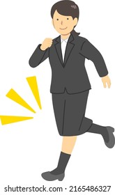 Running suit illustration material : vector