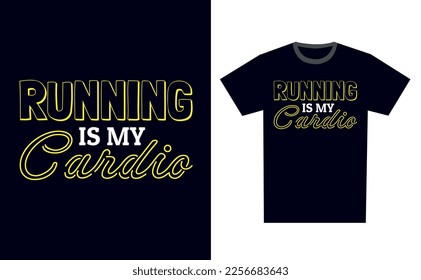 Running T Shirt Design Template Vector