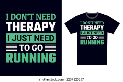 Running T Shirt Design Template Vector