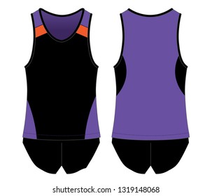 Running & Tank Top Shirts Design Vector