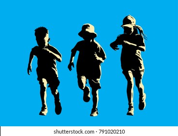 Running Team running Kids