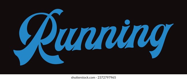 running text on black background.