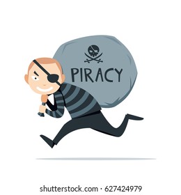 Running thief with eyepatch
