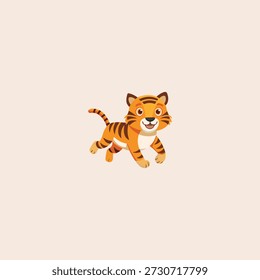 Diseño de Vector plano con icono de Tigre.