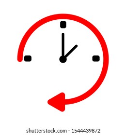 running time clock - Clock time symbol icon - vector alarm isolated