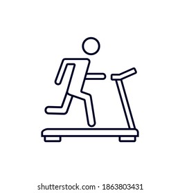 Design-Vektorgrafik der Laufwerkzeuge, Icon-Konzept der Fitnessgeräte, Symbol für kreatives Spielzeug, Illustration