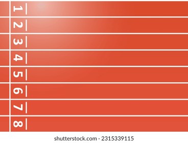 Running Track or Athlete Track Background Texture. Vector Illustration. 