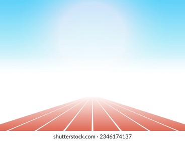 Running Track or Athlete Track . Vector Illustration.	